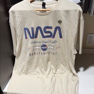 Retro NASA Cream Short Sleeve T-Shirt